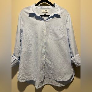 Old Navy light blue button down shirt.